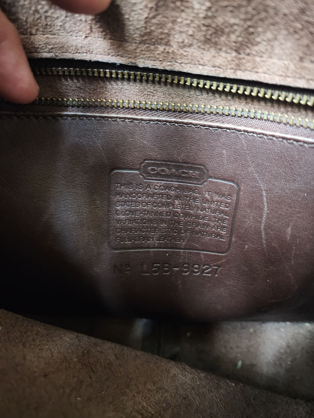 Vintage Coach Willis 9927 Brown Glove Tanned Leather Crossbody Briefcase USA - Picture 11 of 11